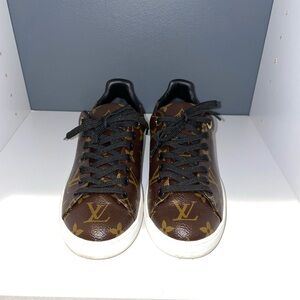 Louis Vuitton Black and Brown Monogram Sneakers
